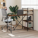 vidaXL Computer Desk with Shelves 120x47x109 cm Black