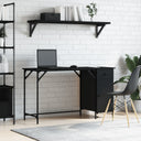 vidaXL Computerbureau 131x48x75 cm bewerkt hout zwart