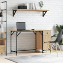 vidaXL Computerbureau 131x48x75 cm bewerkt hout zwart