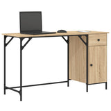 vidaXL Computerbureau 131x48x75 cm bewerkt hout zwart