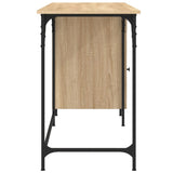 vidaXL Computerbureau 131x48x75 cm bewerkt hout zwart