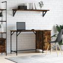 vidaXL Computerbureau 131x48x75 cm bewerkt hout zwart