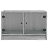 vidaXL Tv-meubel met glazen deuren 68x37x42 cm wit