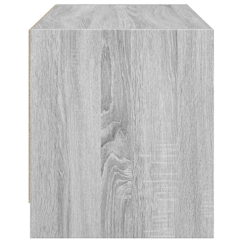 vidaXL Tv-meubel met glazen deuren 68x37x42 cm wit
