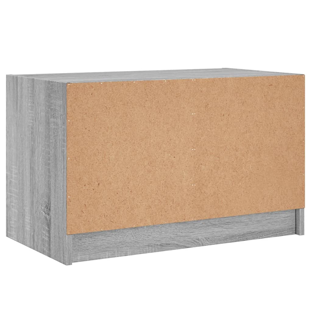vidaXL Tv-meubel met glazen deuren 68x37x42 cm wit