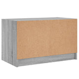 vidaXL Tv-meubel met glazen deuren 68x37x42 cm wit