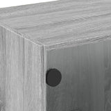 vidaXL Tv-meubel met glazen deuren 68x37x42 cm wit