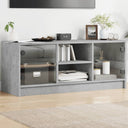 vidaXL Tv-meubel met glazen deuren 102x37x42 cm wit