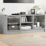 vidaXL Tv-meubel met glazen deuren 102x37x42 cm wit