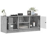 vidaXL Tv-meubel met glazen deuren 102x37x42 cm wit