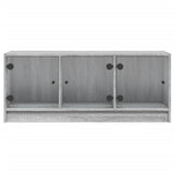 vidaXL Tv-meubel met glazen deuren 102x37x42 cm wit