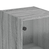vidaXL High Cabinet with Glass Doors 35x37x142 cm White