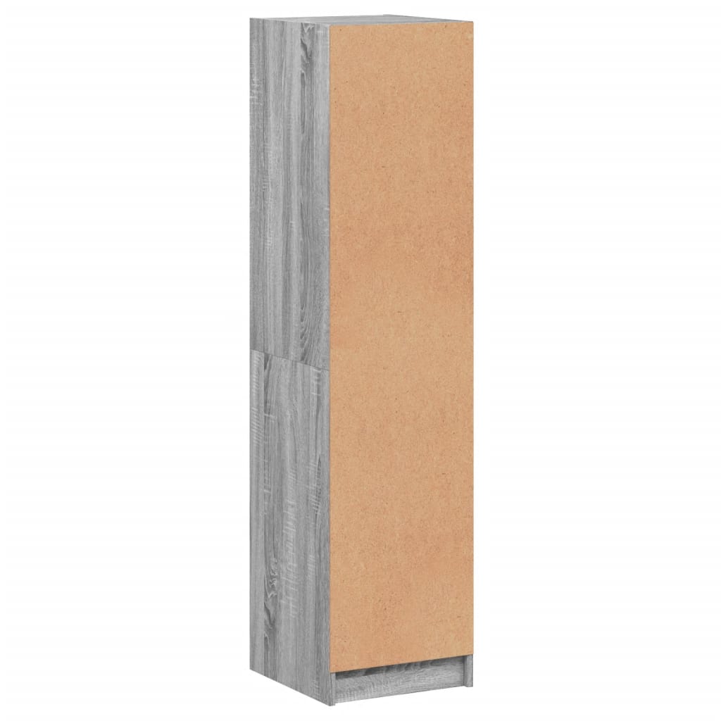 vidaXL High Cabinet with Glass Doors 35x37x142 cm White