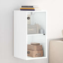 vidaXL Wall Cabinet with Glass Doors 35x37x68.5 cm White