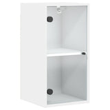 vidaXL Wall Cabinet with Glass Doors 35x37x68.5 cm White