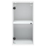 vidaXL Wall Cabinet with Glass Doors 35x37x68.5 cm White