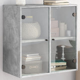 vidaXL Wandkast met glazen deuren 68x37x68,5 cm wit
