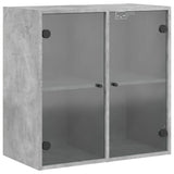 vidaXL Wandkast met glazen deuren 68x37x68,5 cm wit