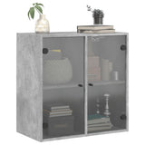 vidaXL Wandkast met glazen deuren 68x37x68,5 cm wit