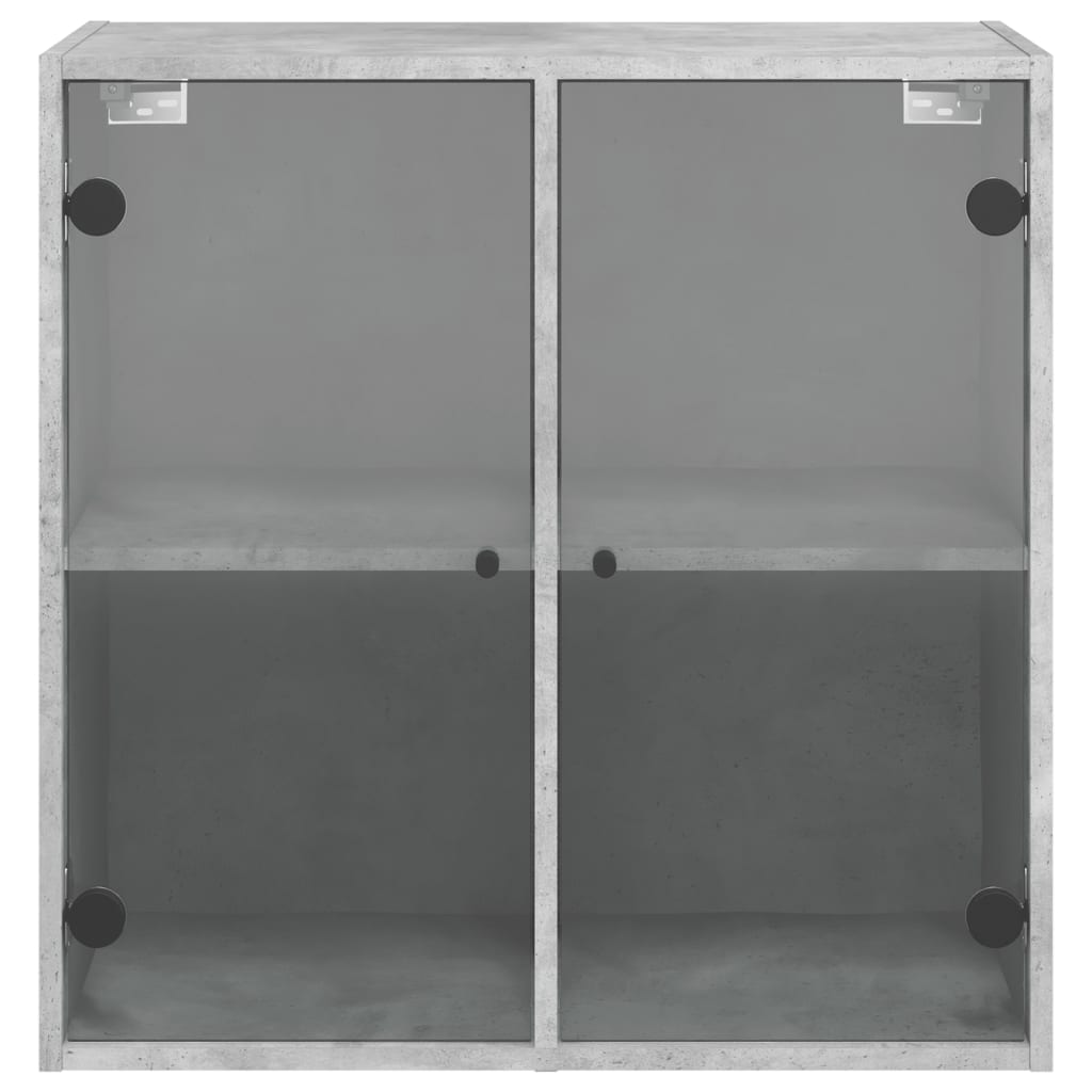 vidaXL Wandkast met glazen deuren 68x37x68,5 cm wit