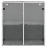 vidaXL Wandkast met glazen deuren 68x37x68,5 cm wit