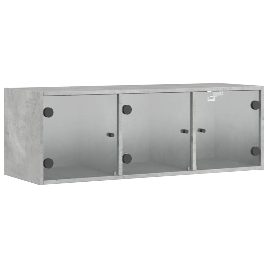 vidaXL Wandkast met glazen deuren 102x37x35 cm wit