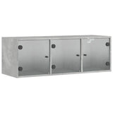 vidaXL Wandkast met glazen deuren 102x37x35 cm wit