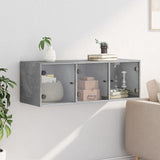 vidaXL Wandkast met glazen deuren 102x37x35 cm wit