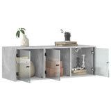 vidaXL Wandkast met glazen deuren 102x37x35 cm wit