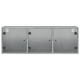 vidaXL Wandkast met glazen deuren 102x37x35 cm wit