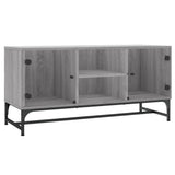 vidaXL TV Cabinet with Glass Doors 102x37x50 cm White