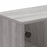 vidaXL TV Cabinet with Glass Doors 102x37x50 cm White