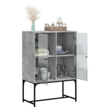vidaXL Bijzetkast met glazen deuren 69x37x100 cm wit