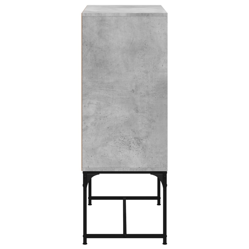 vidaXL Bijzetkast met glazen deuren 69x37x100 cm wit