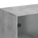 vidaXL Bijzetkast met glazen deuren 69x37x100 cm wit