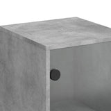 vidaXL Bijzetkast met glazen deur 35x37x100 cm wit