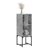 vidaXL Bijzetkast met glazen deur 35x37x100 cm wit