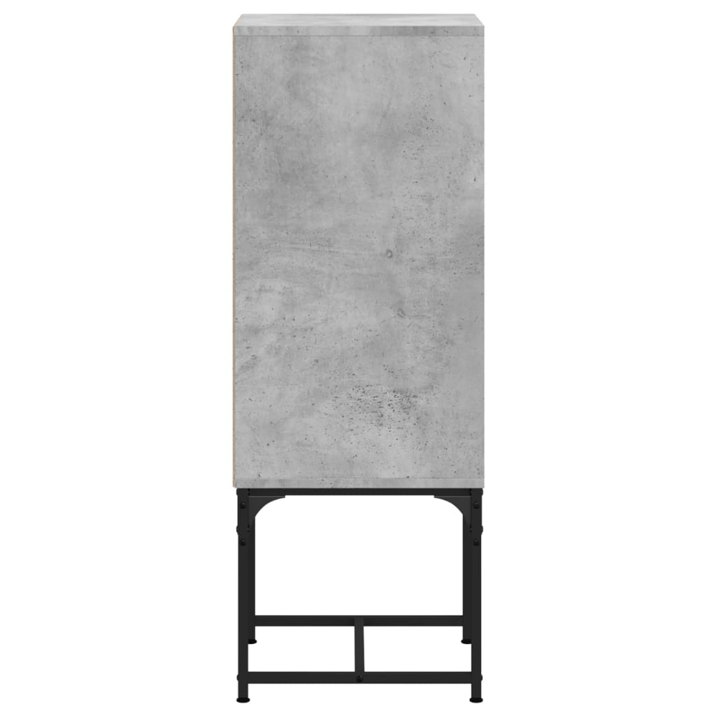 vidaXL Bijzetkast met glazen deur 35x37x100 cm wit