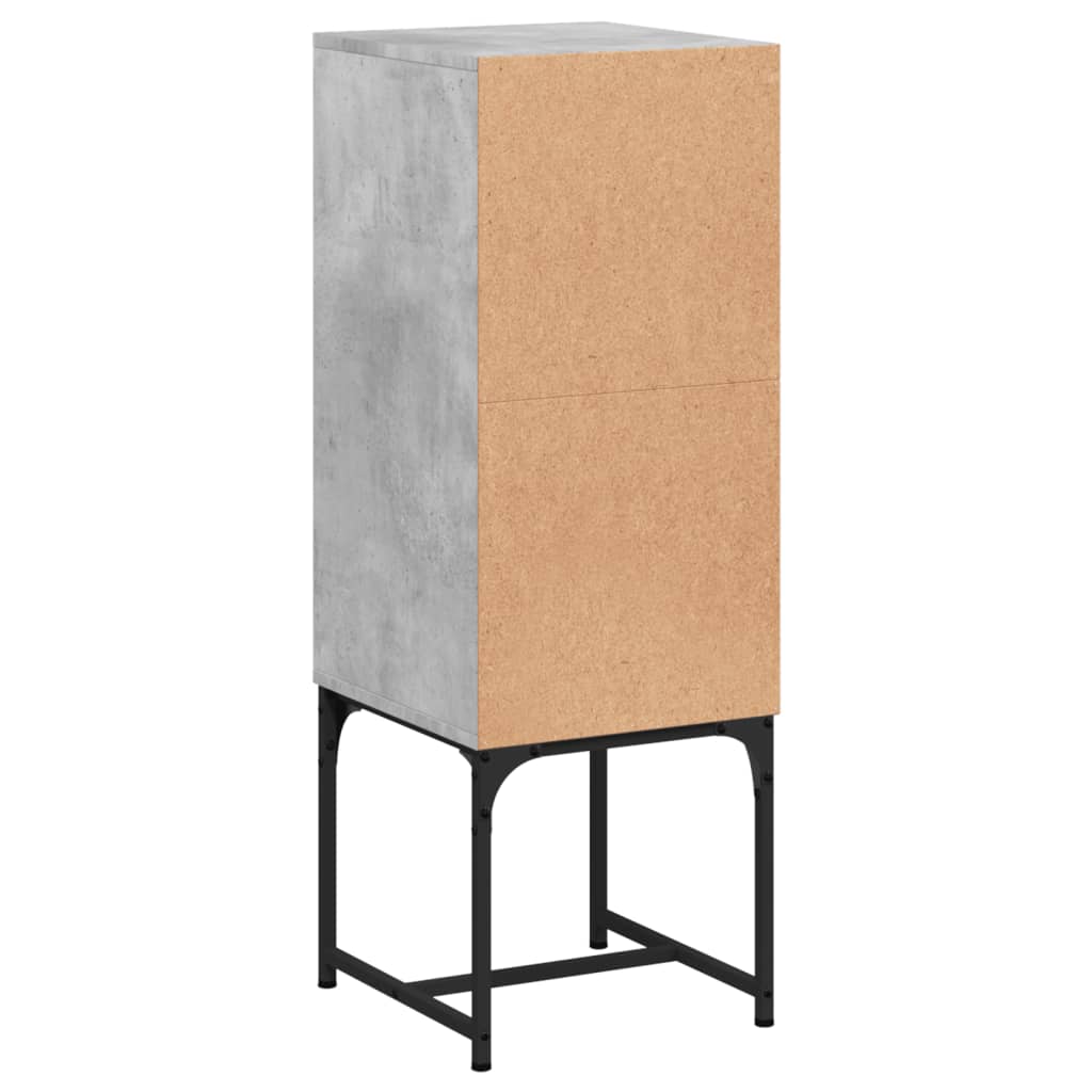vidaXL Bijzetkast met glazen deur 35x37x100 cm wit