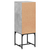 vidaXL Bijzetkast met glazen deur 35x37x100 cm wit