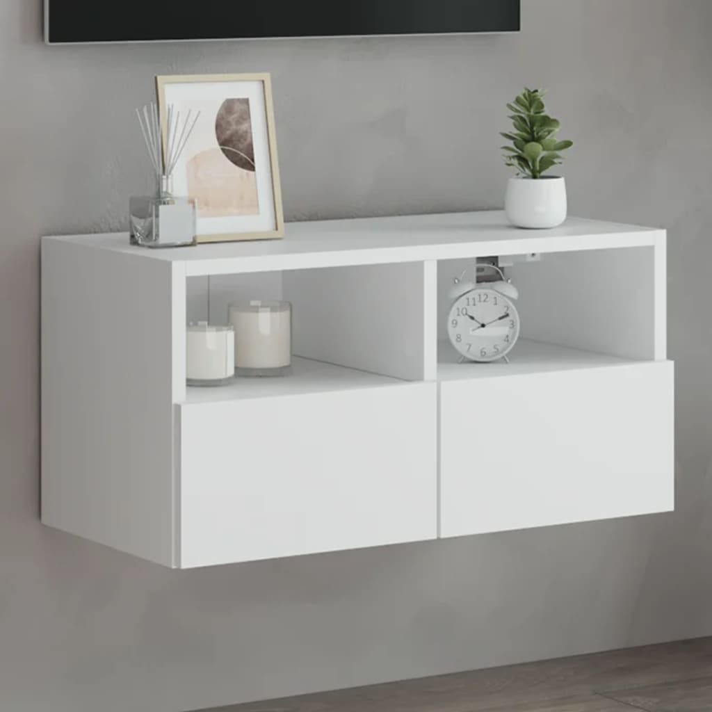 vidaXL Tv-wandmeubels 2 st 40x30x30 cm bewerkt hout wit