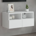 vidaXL Tv-wandmeubels 2 st 40x30x30 cm bewerkt hout wit