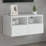 vidaXL Tv-wandmeubels 2 st 40x30x30 cm bewerkt hout wit