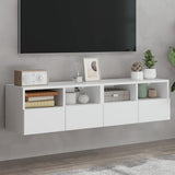 vidaXL Tv-wandmeubels 2 st 40x30x30 cm bewerkt hout wit
