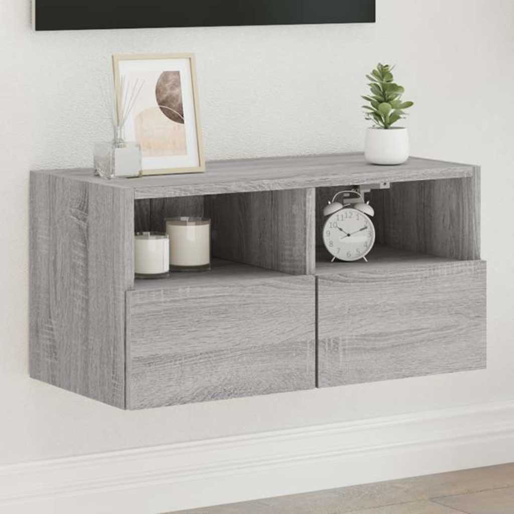 vidaXL Tv-wandmeubels 2 st 40x30x30 cm bewerkt hout wit