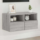 vidaXL Tv-wandmeubels 2 st 40x30x30 cm bewerkt hout wit