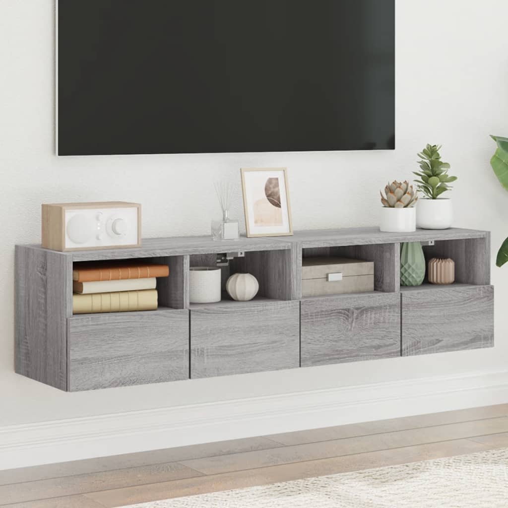 vidaXL Tv-wandmeubels 2 st 40x30x30 cm bewerkt hout wit