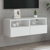 vidaXL Tv-wandmeubels 2 st 40x30x30 cm bewerkt hout wit