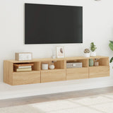 vidaXL Tv-wandmeubels 2 st 40x30x30 cm bewerkt hout wit