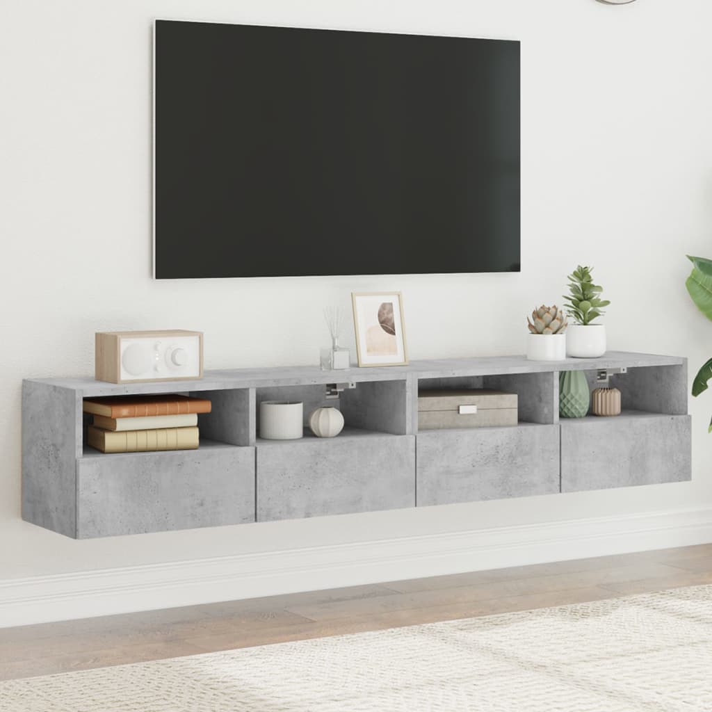 vidaXL Tv-wandmeubels 2 st 40x30x30 cm bewerkt hout wit